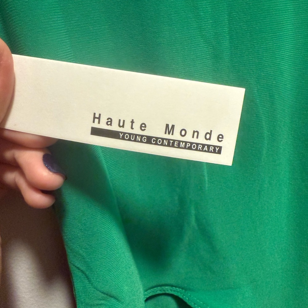 Haute Monde Kelly Green Bodysuit Short Sleeve - Medium - Picture 3 of 6